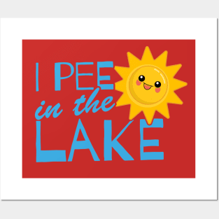 I Pee in the Lake Funny Summer Beach Design Posters and Art